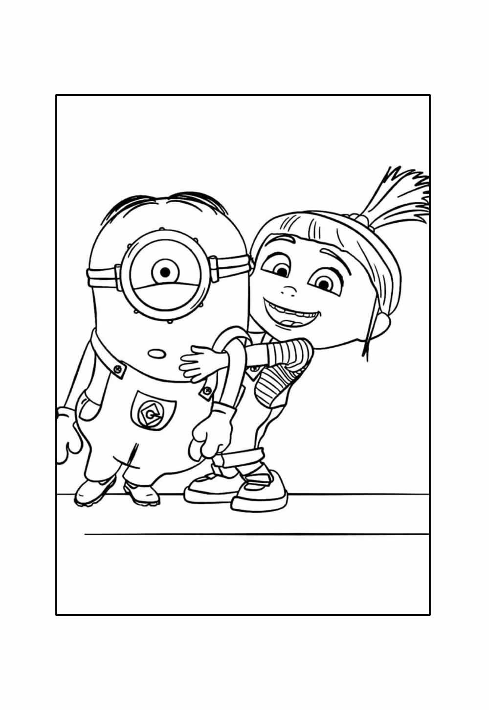 Desenho de Minions para pintar
