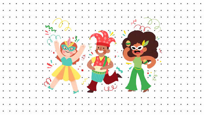 Desenhos de Carnaval para colorir