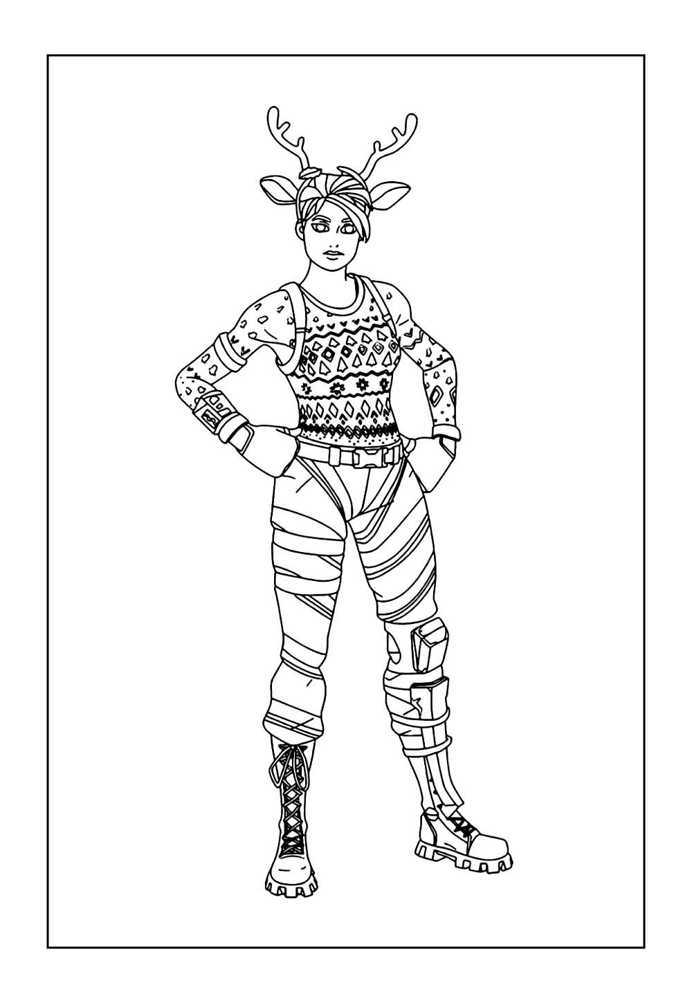 Desenho de Fortnite para pintar