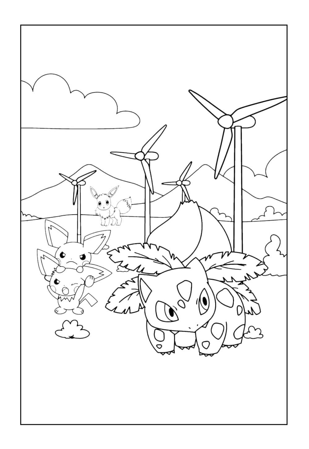 Desenho de Pokémon para colorir