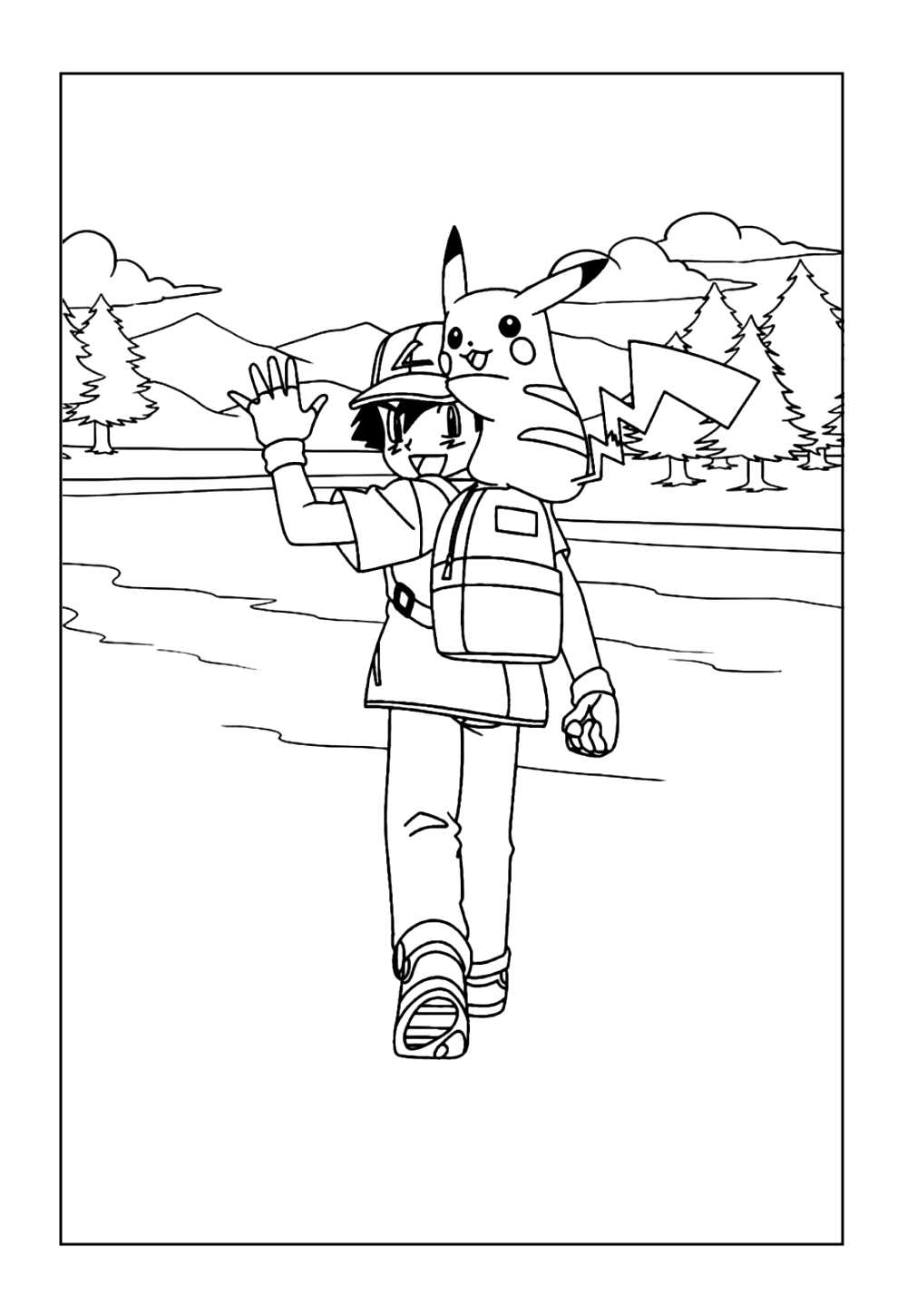 Desenho de Pokémon para colorir