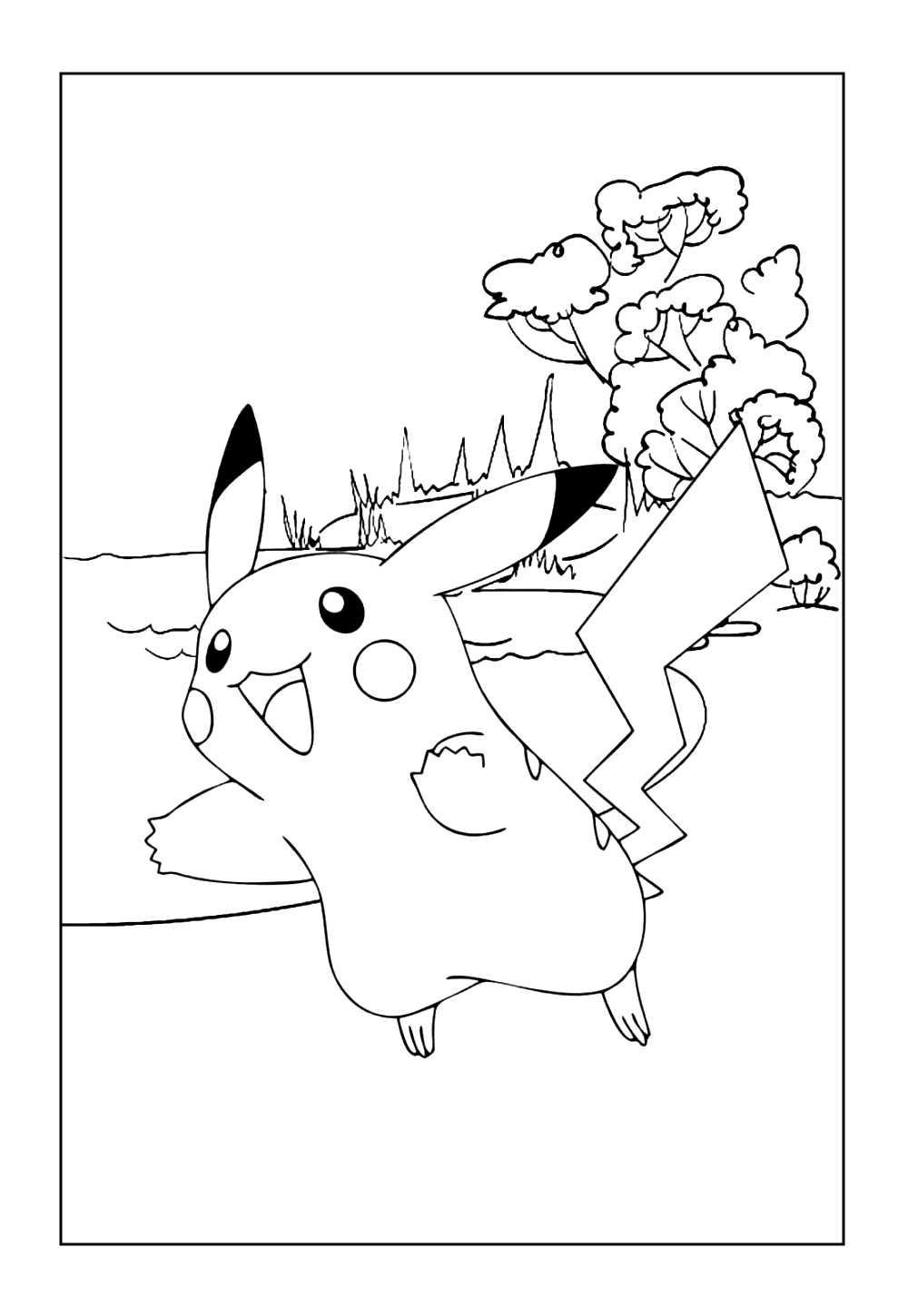 Desenho de Pokémon para colorir
