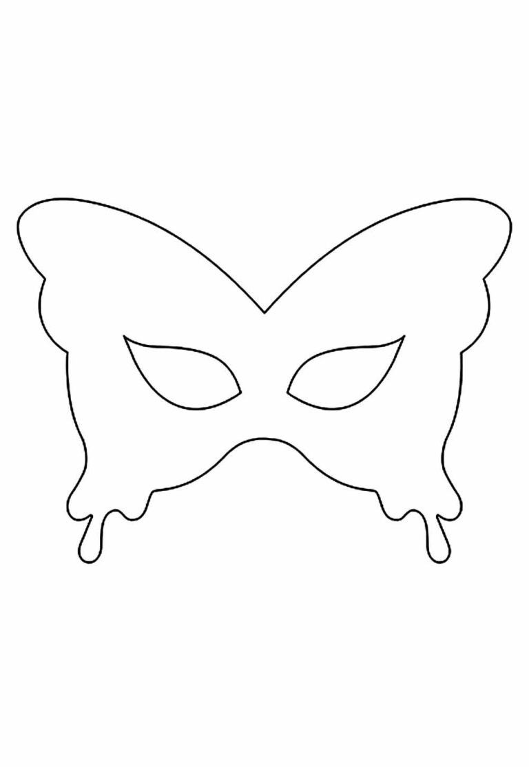 Máscaras de Borboleta para colorir e imprimir - Bora Colorir