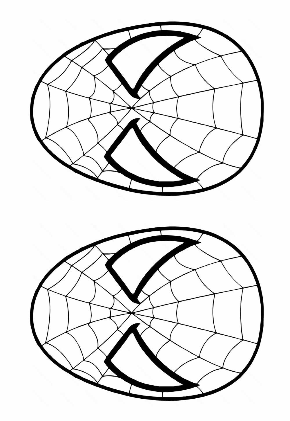 Máscaras de Homem-Aranha para colorir