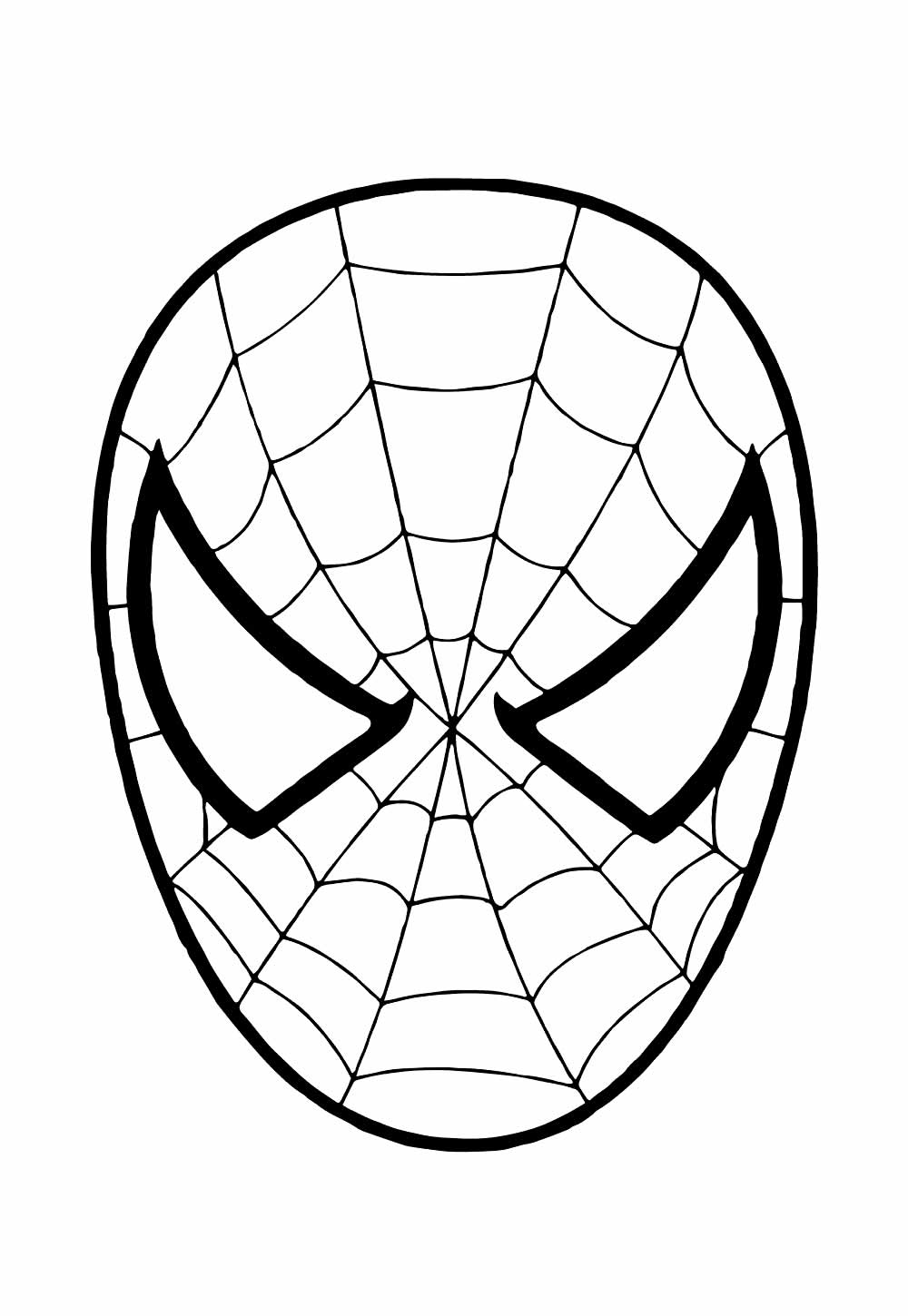 Máscara de Homem-Aranha para colorir