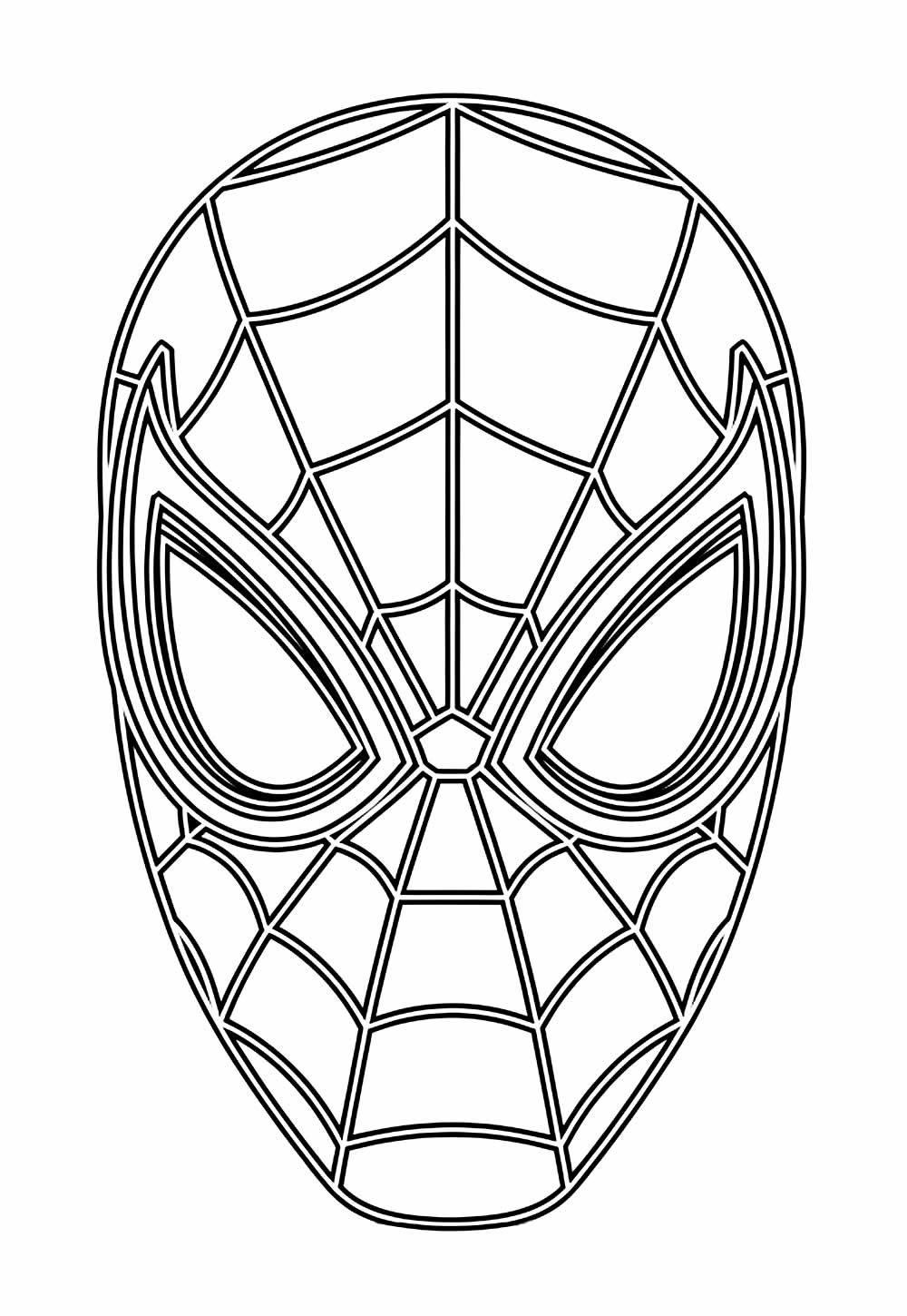 Máscara de Homem-Aranha para colorir