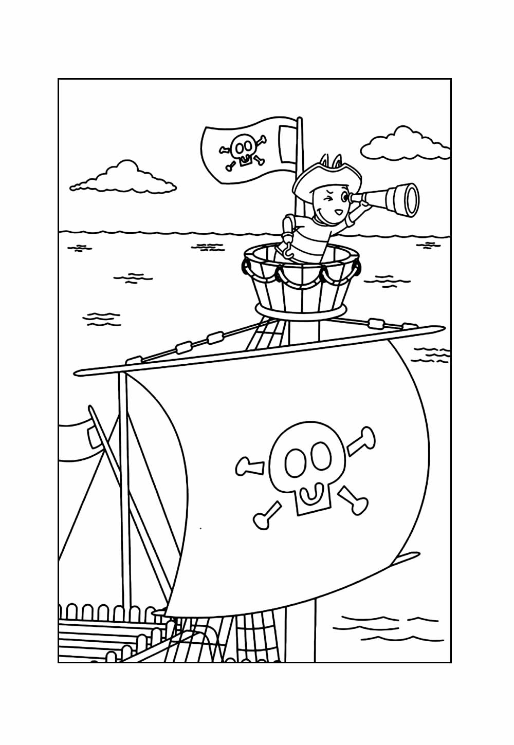 Desenho de Backyardigans com Navio Pirata