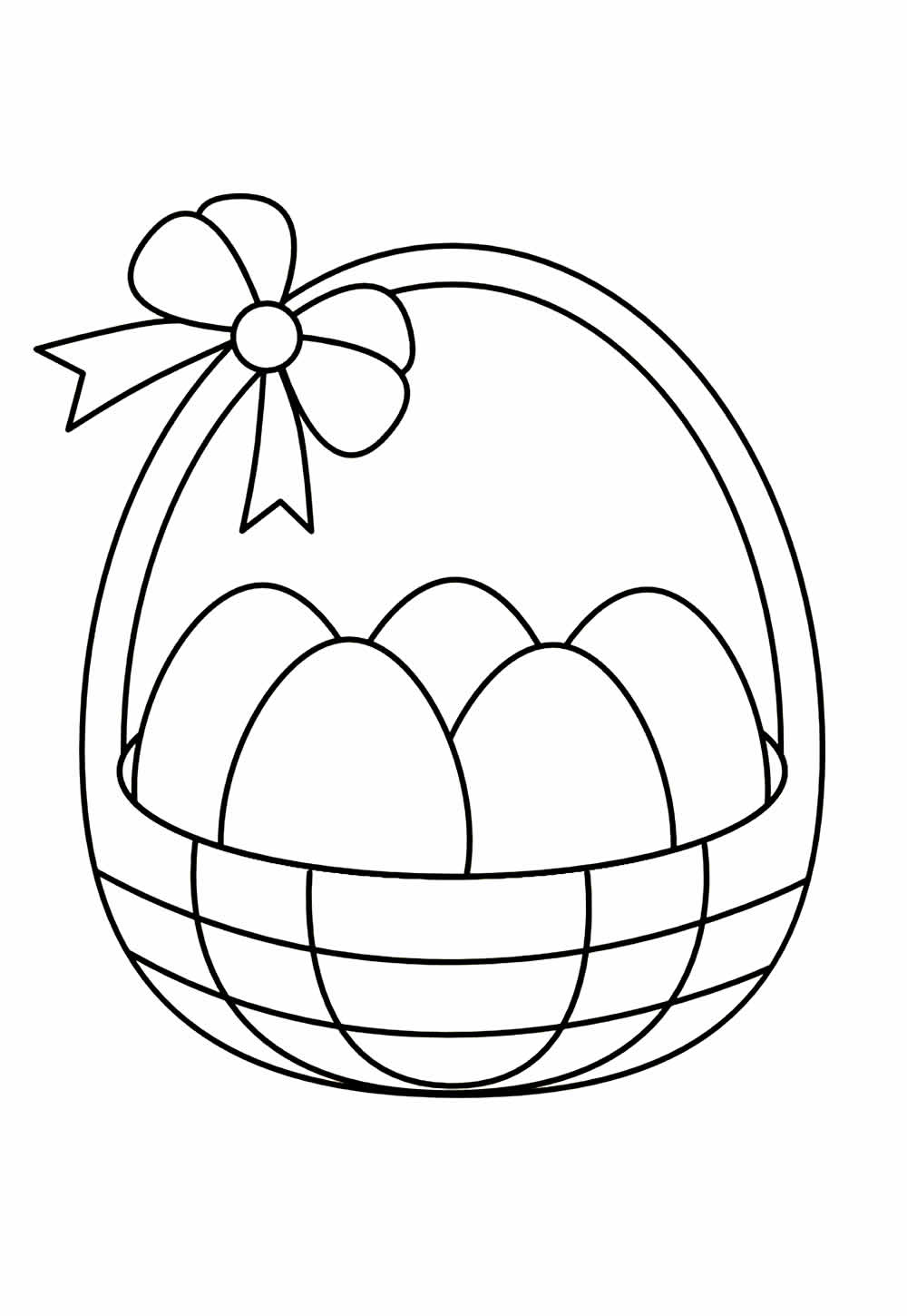 Desenho de Cesta de Páscoa