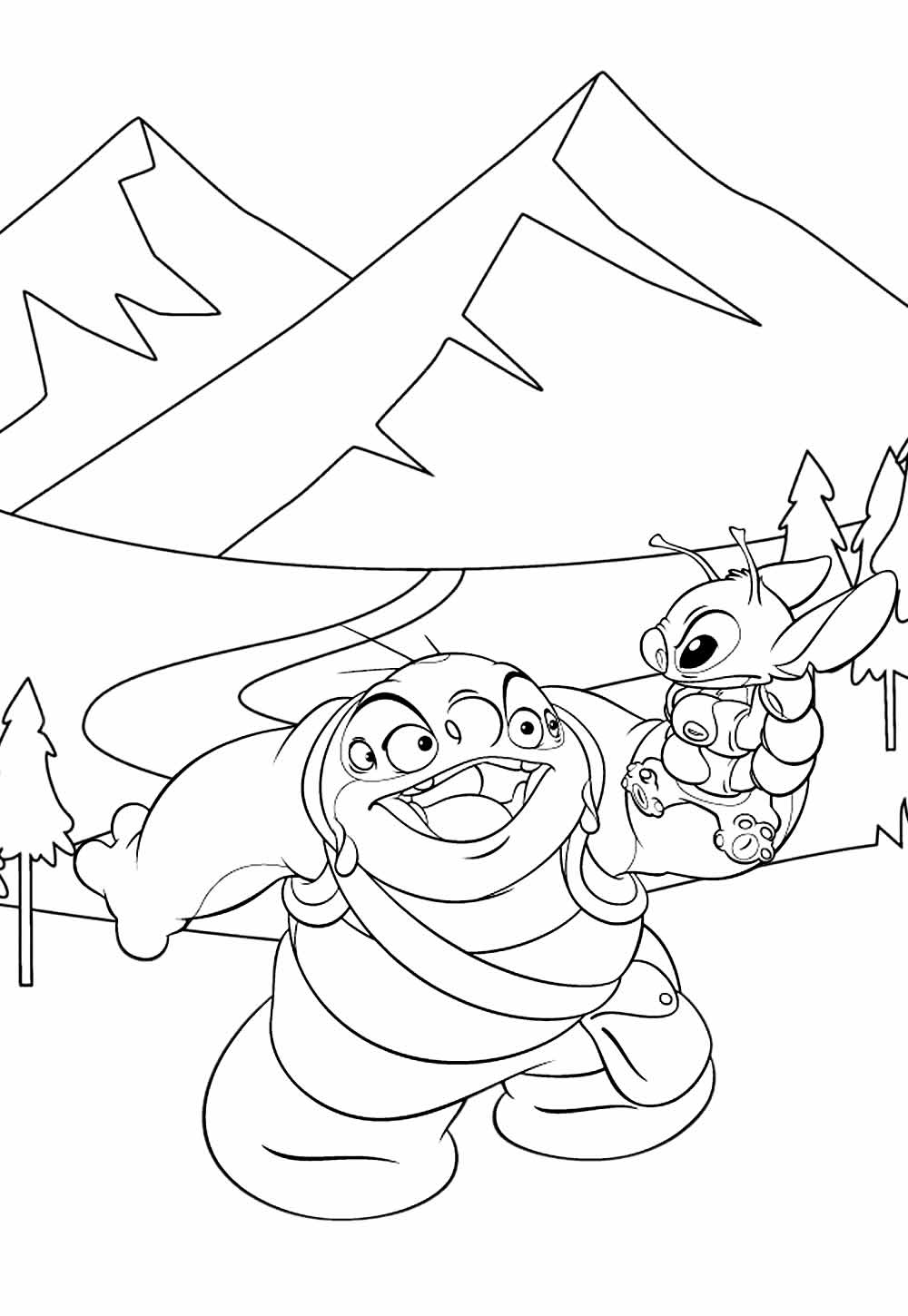 Desenho Stitch Colorir e Pintar