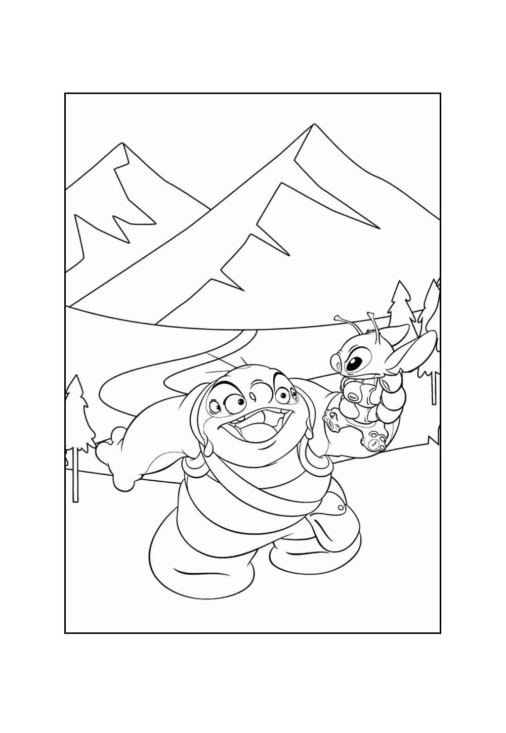 Desenho de Stitch para colorir