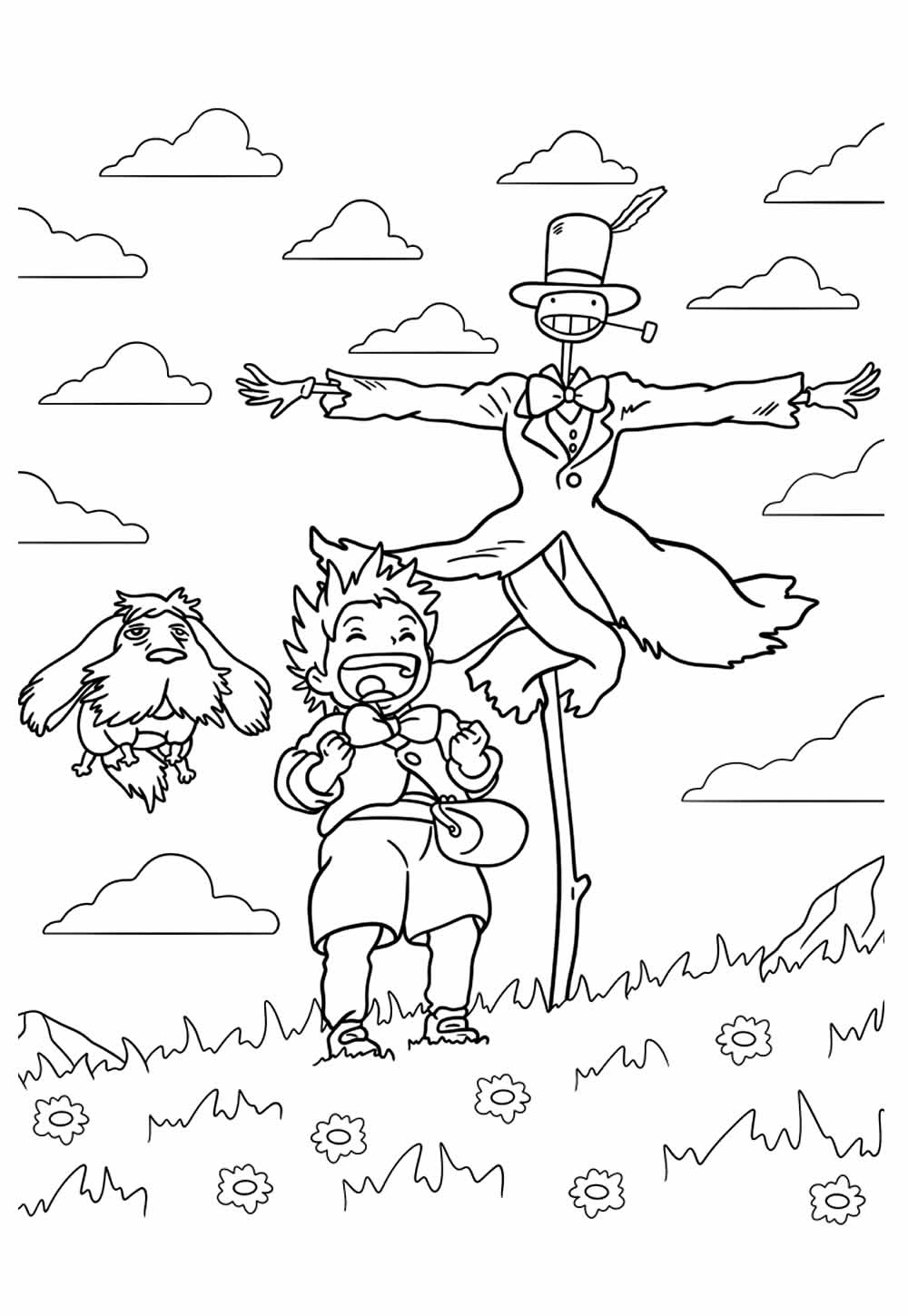 Desenho de Studio Ghibli para pintar