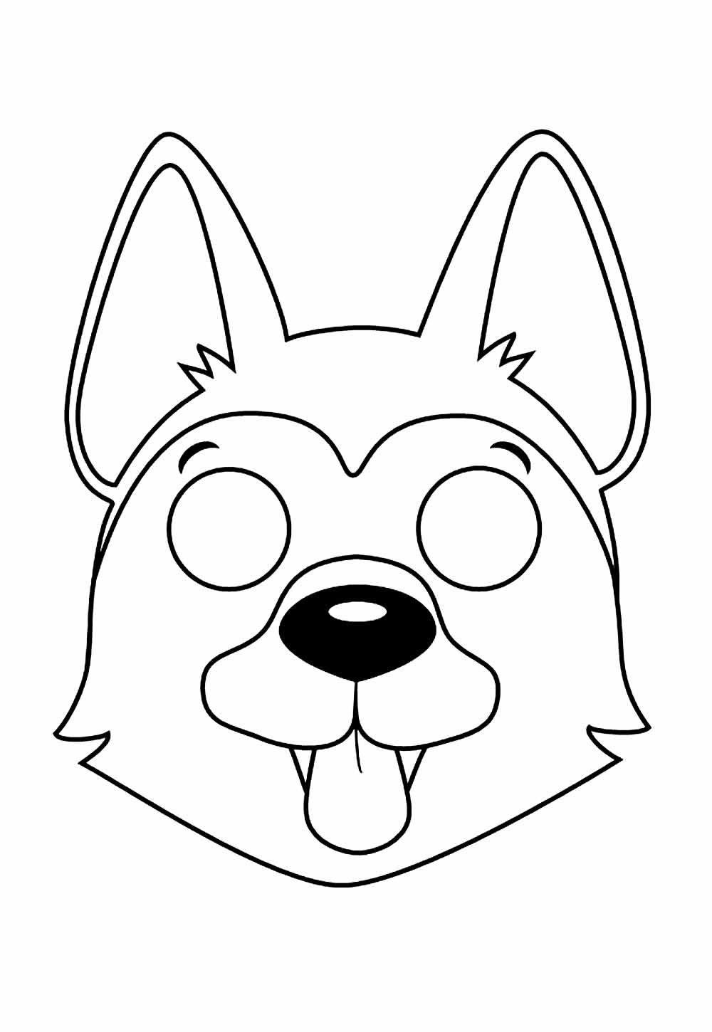 Máscara de Cachorrinho para imprimir