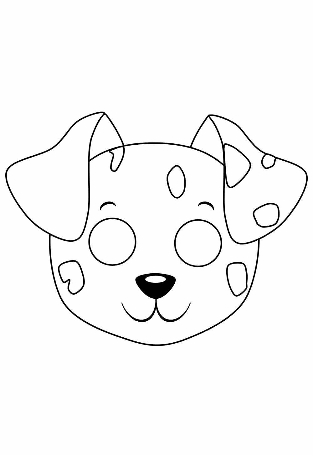Máscara de Cachorrinho para colorir
