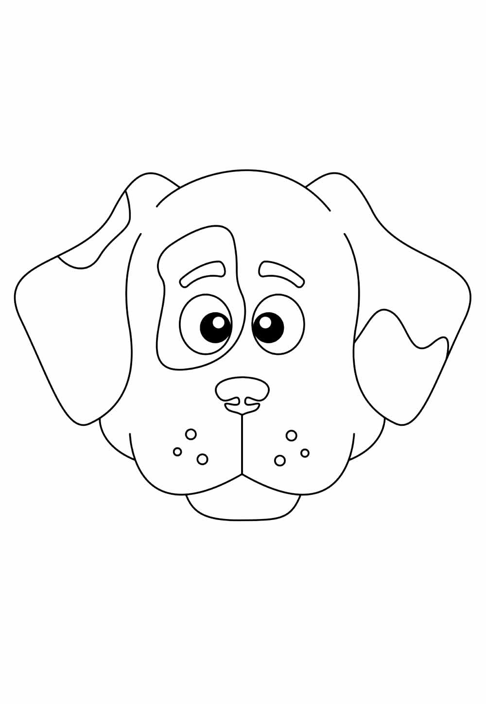 Máscara de Cachorrinho para colorir