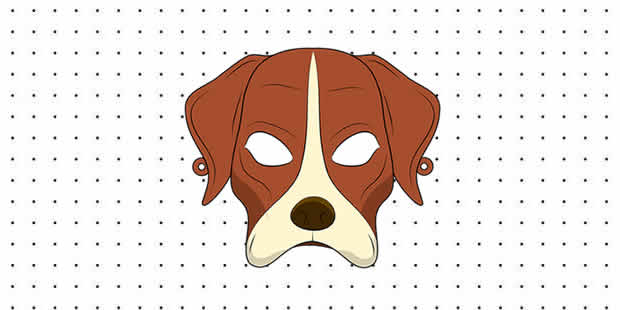 Máscaras de Cachorro para pintar
