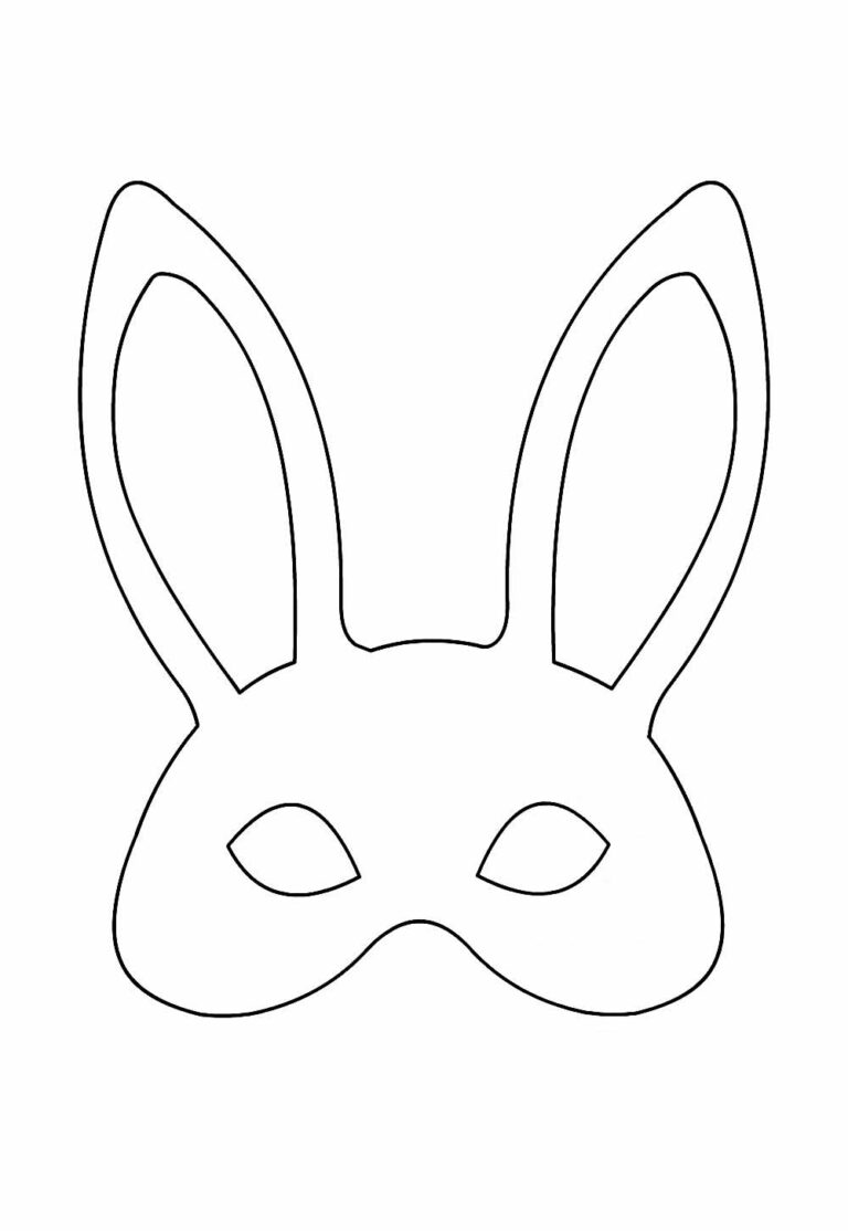 Máscaras de Coelho para colorir e imprimir - Bora Colorir
