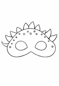 Máscaras de Dinossauro para colorir e imprimir - Bora Colorir