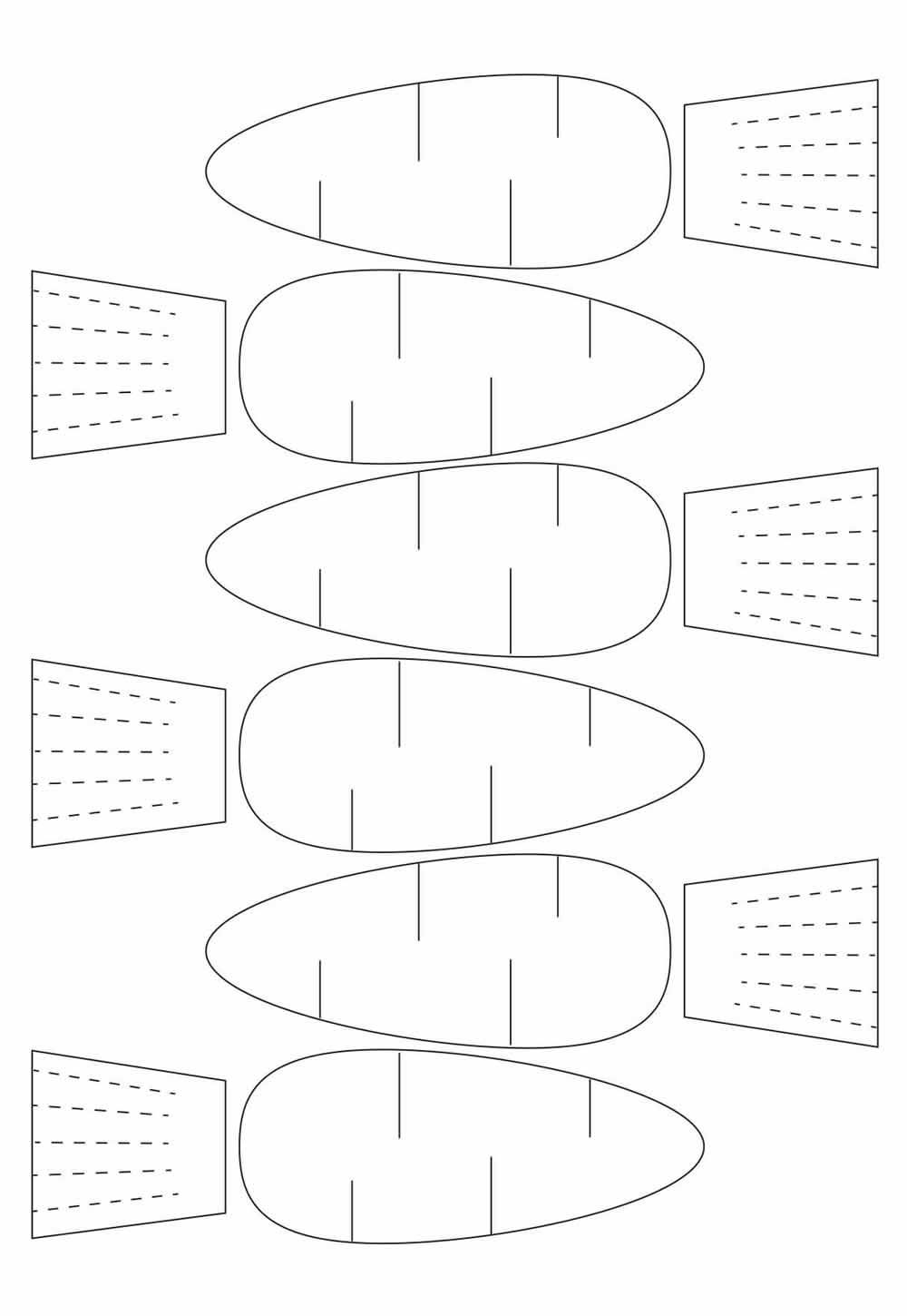 Moldes de Cenouras para imprimir