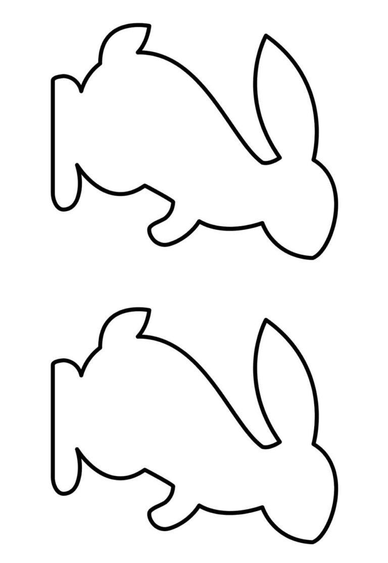 Moldes de Coelhinhos para Imprimir - Bora Colorir