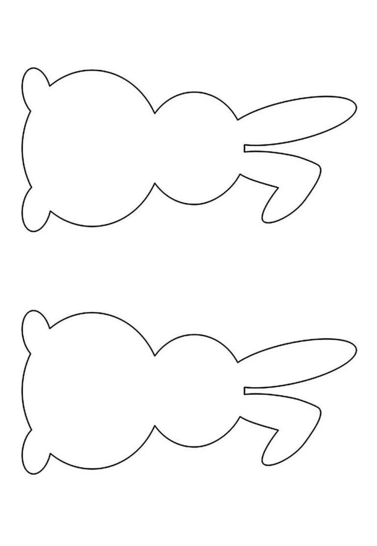 Moldes de Coelhinhos para Imprimir - Bora Colorir