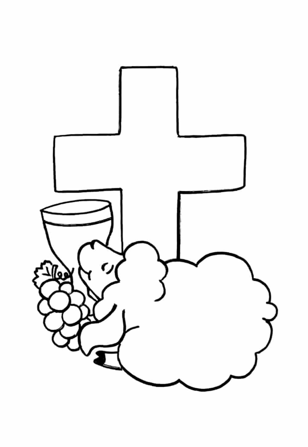 Desenho da Semana Santa para pintar
