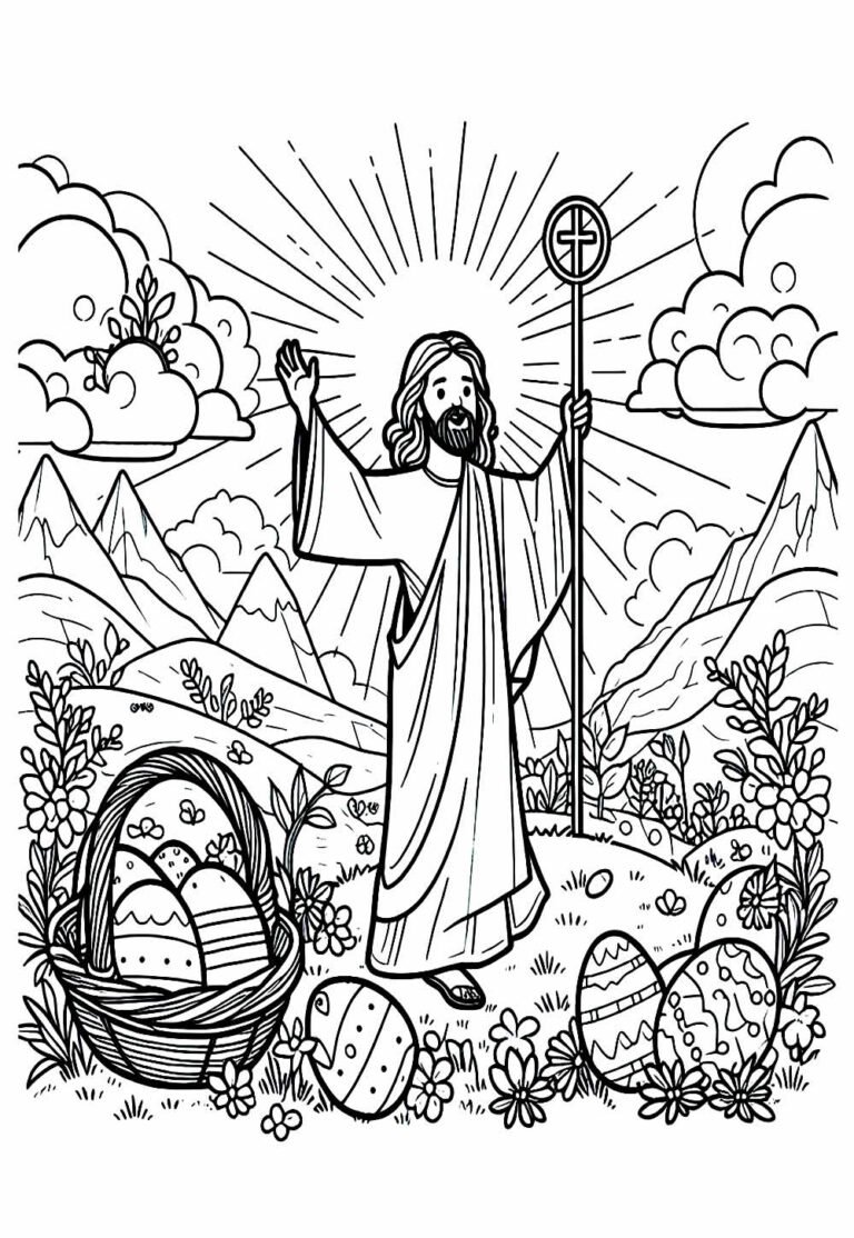 Desenhos da Semana Santa para colorir - Bora Colorir