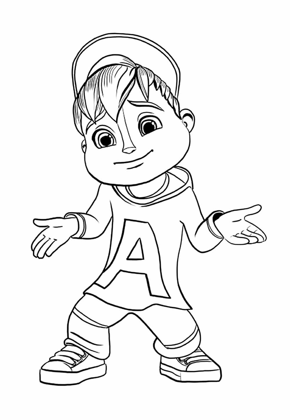 Alvin e os Esquilos para pintar