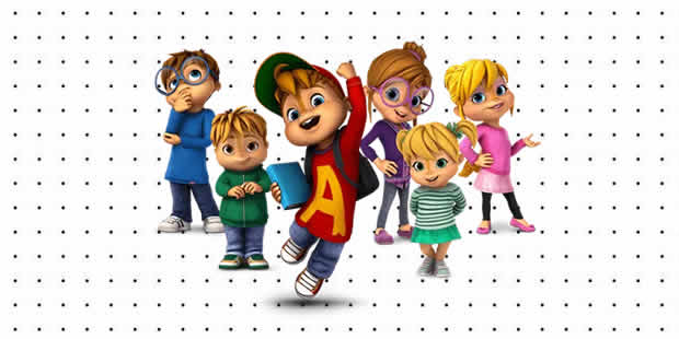 Desenhos de Alvin e os Esquilos para pintar