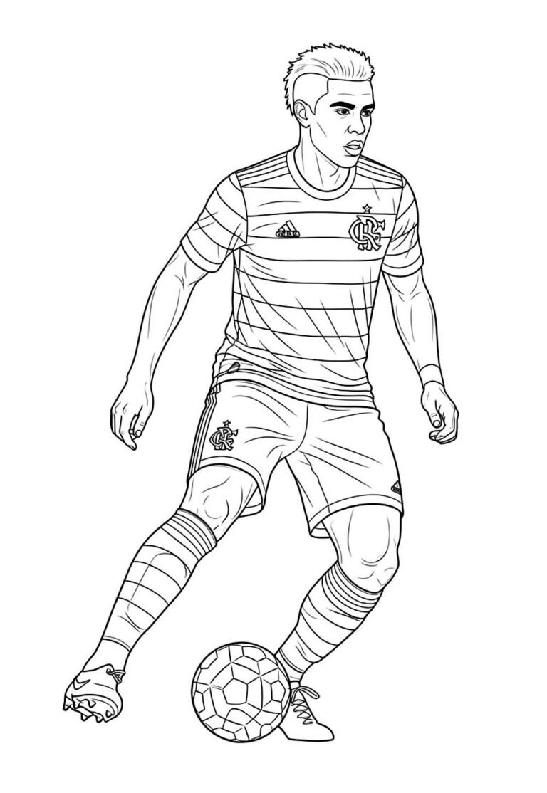 Desenhos do Flamengo para colorir - Bora Colorir