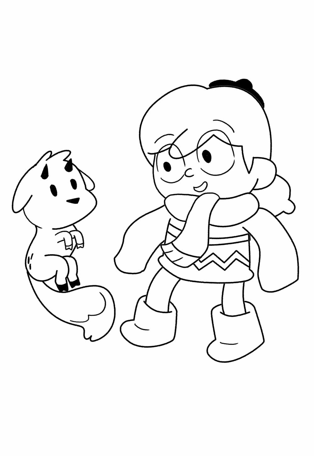 Desenho de Hilda para imprimir e colorir
