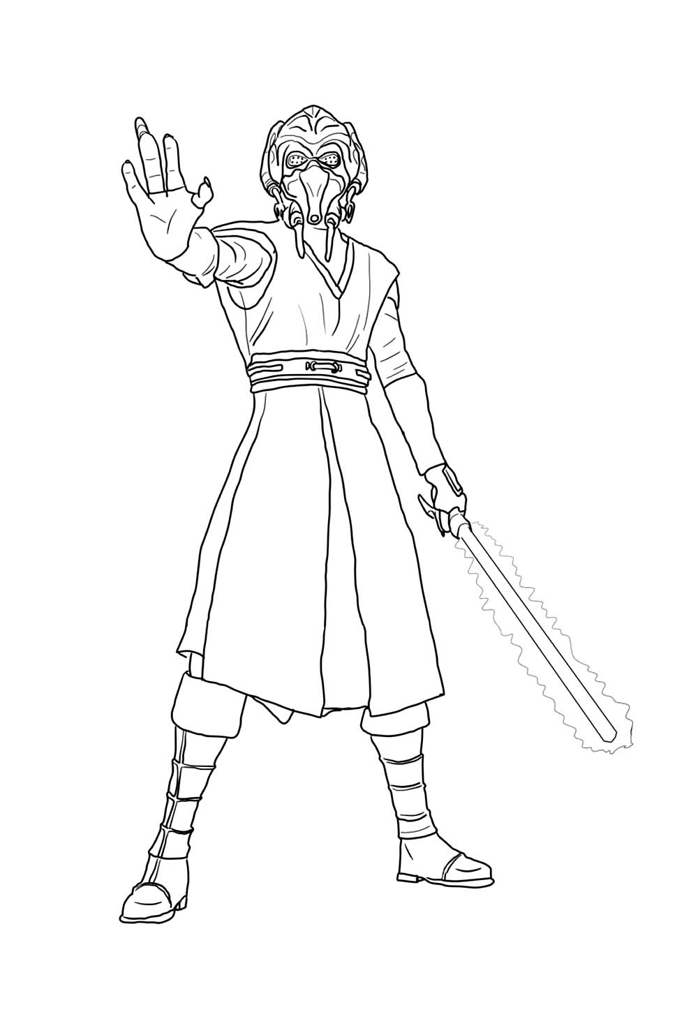Desenho de Jedi - Colorir e Pintar