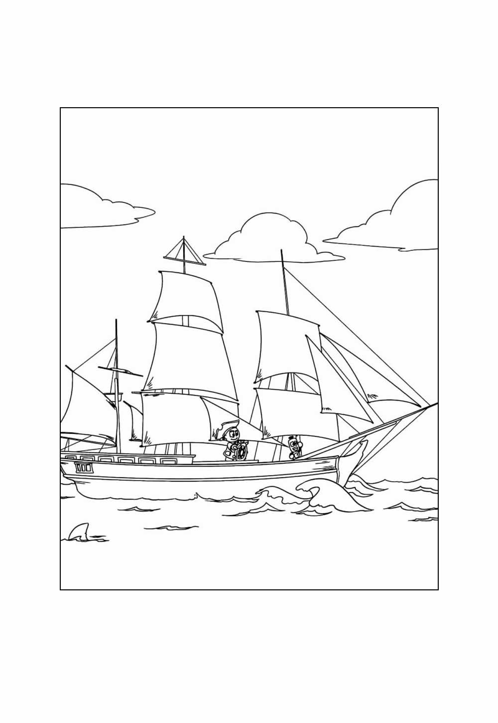 Desenho de Navio Pirata
