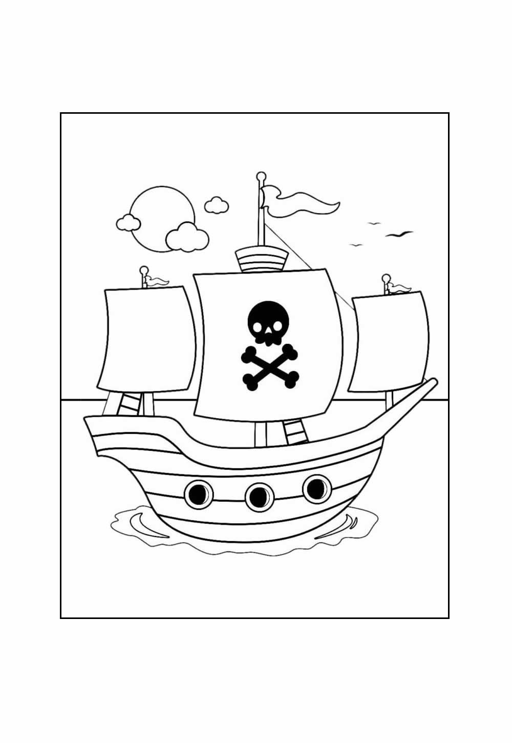 Desenho de Navio Pirata
