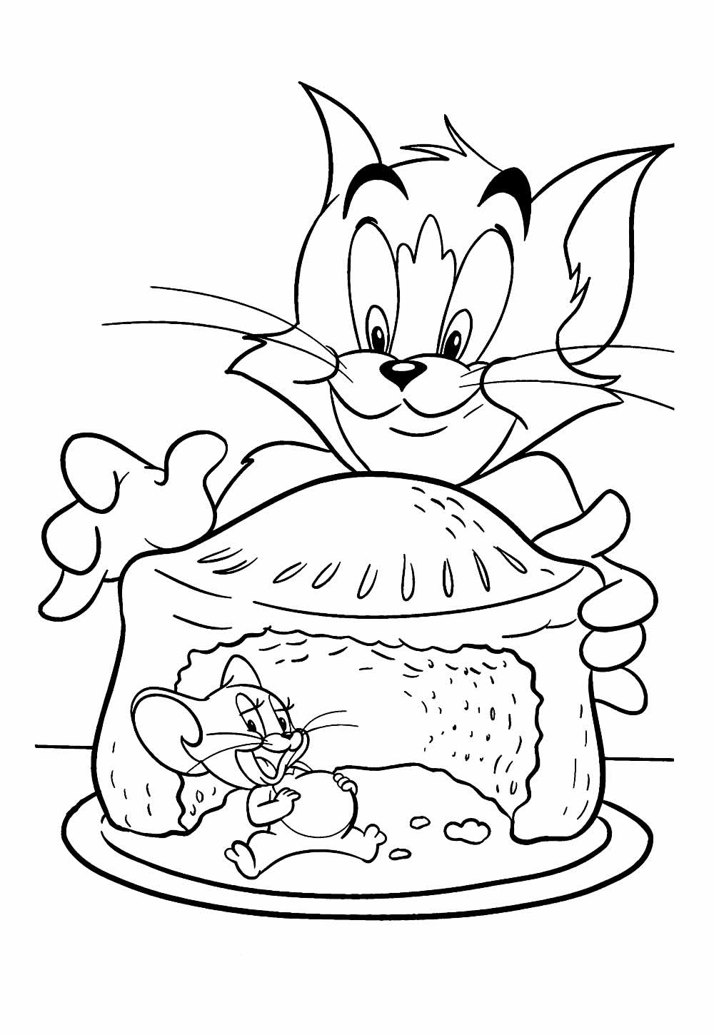 Desenhos de Tom e Jerry para colorir e pintar