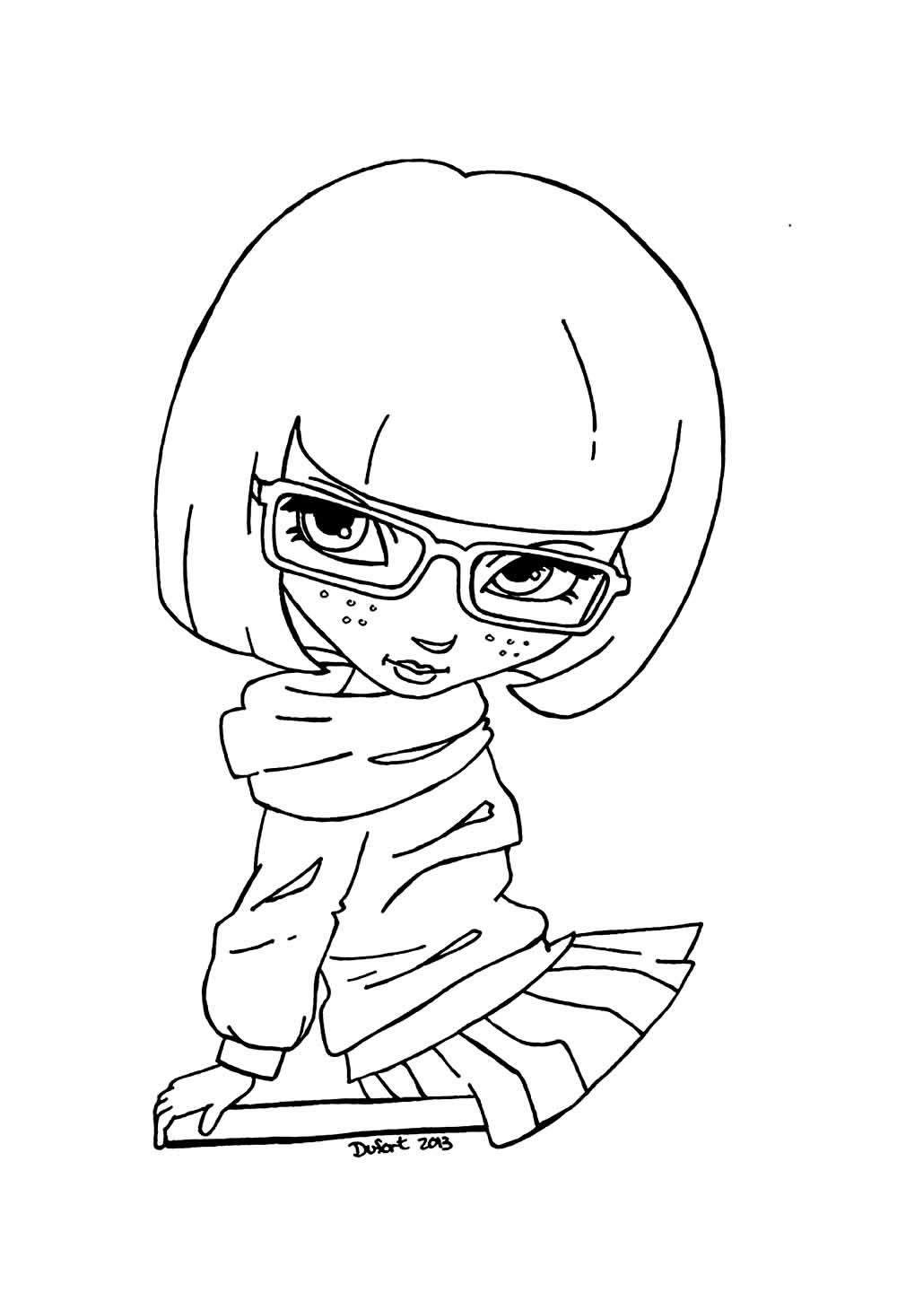 Desenhos para pintar de Velma