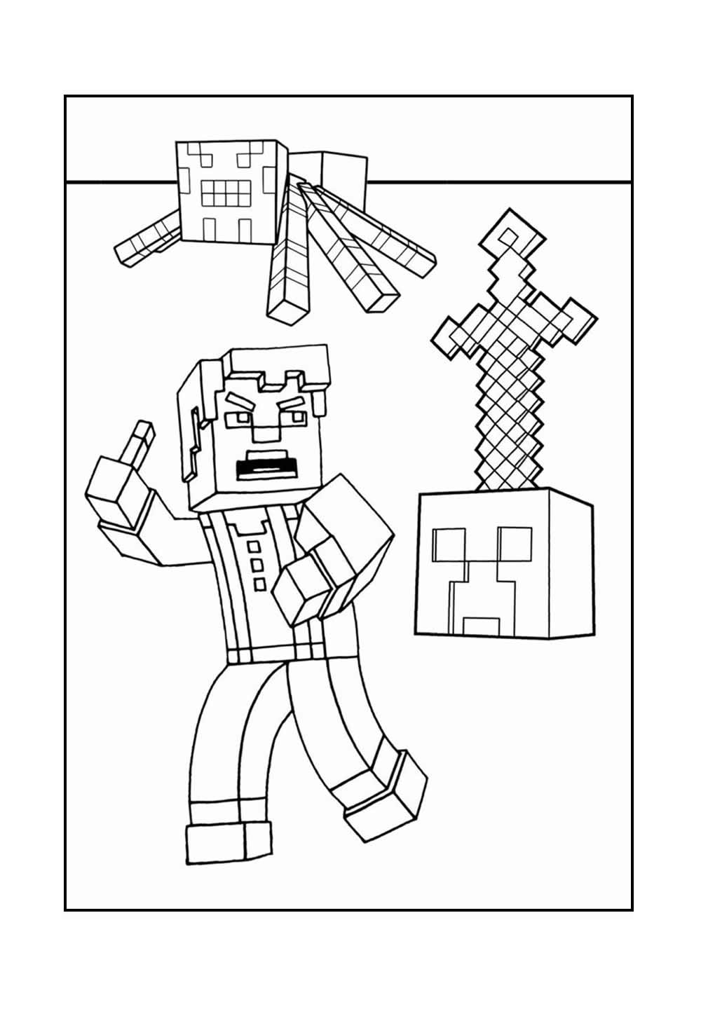 Desenho de Minecraft para colorir