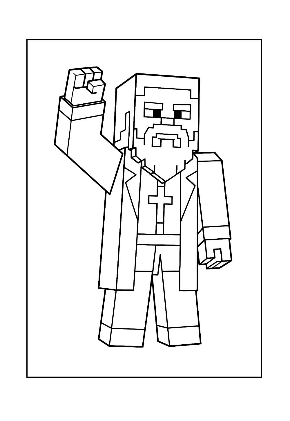 Desenho de Minecraft para colorir