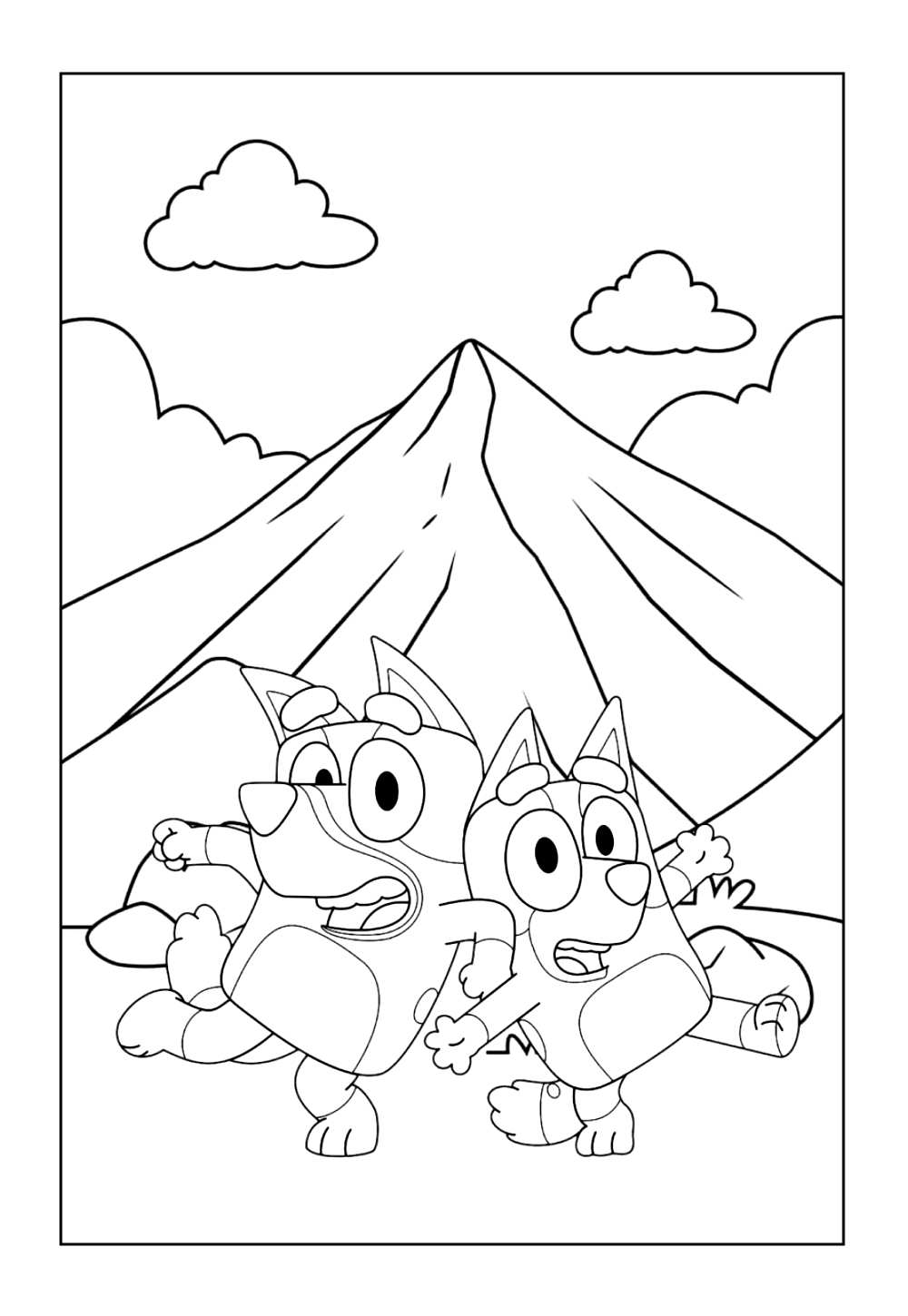 Desenho de Bluey para colorir