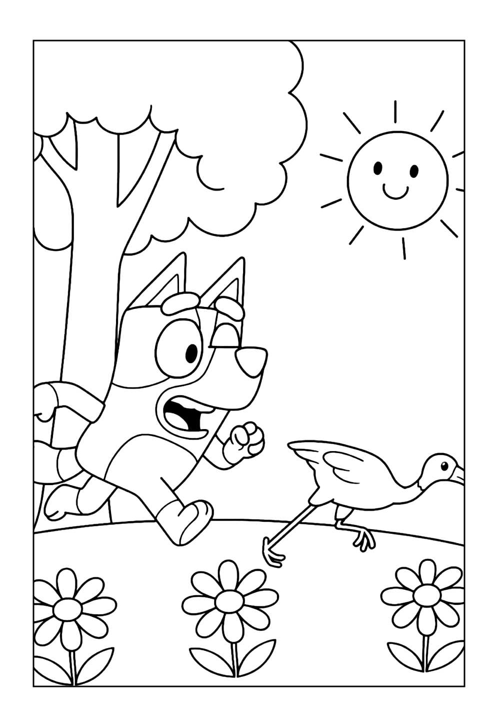 Desenho Bluey para Pintar