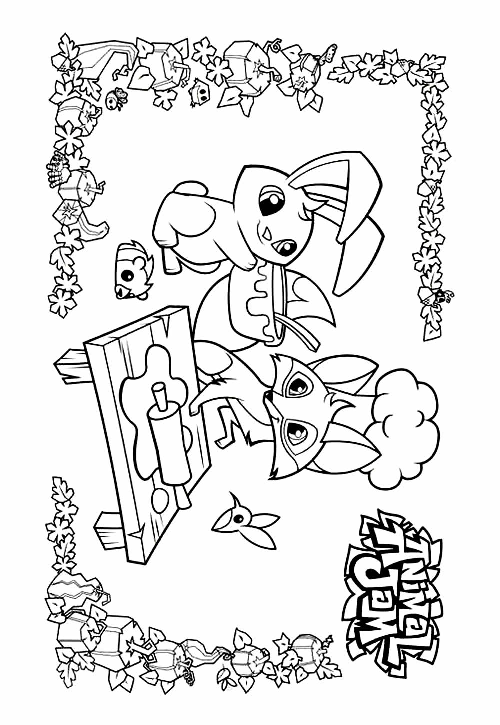 Desenho para Colorir de Animal Jam