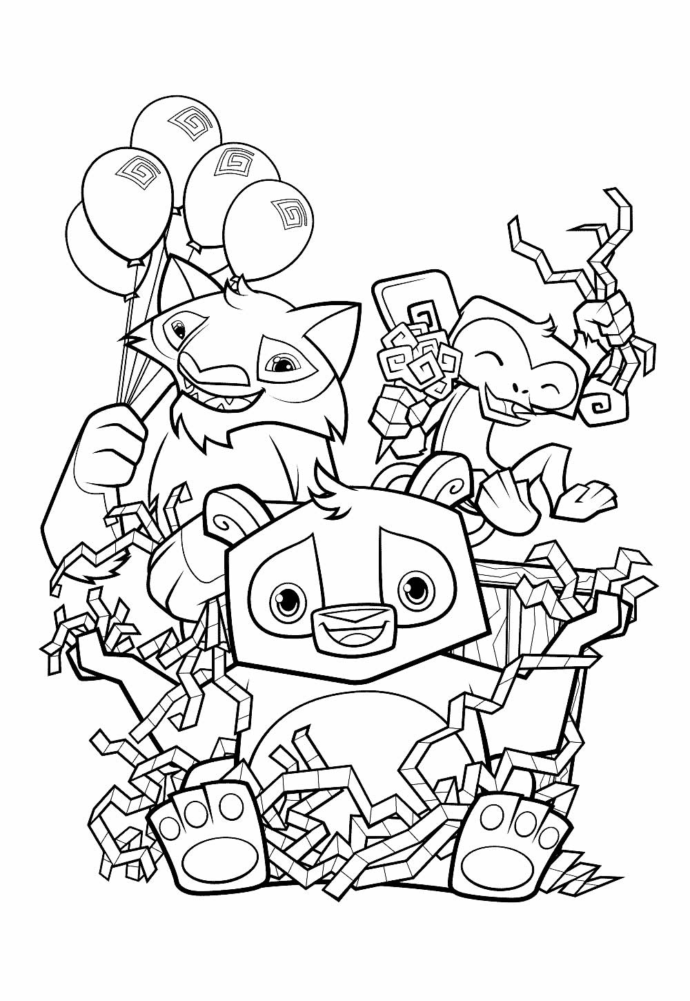 Desenho de Animal Jam para pintar