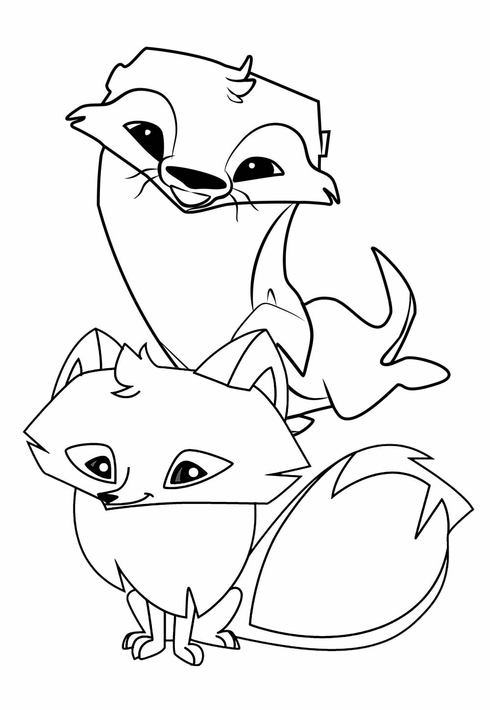 Desenho para pintar de Animal Jam