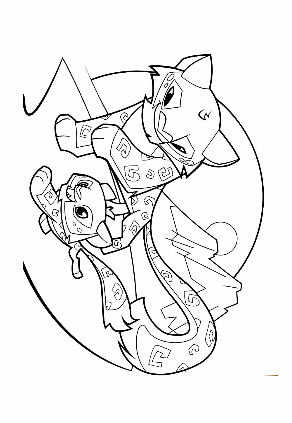 Desenho para Pintar de Animal Jam