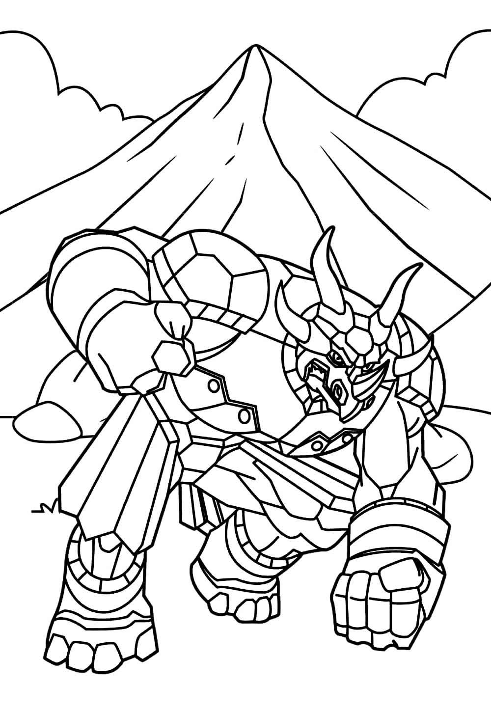 Desenho de Bakugan para pintar