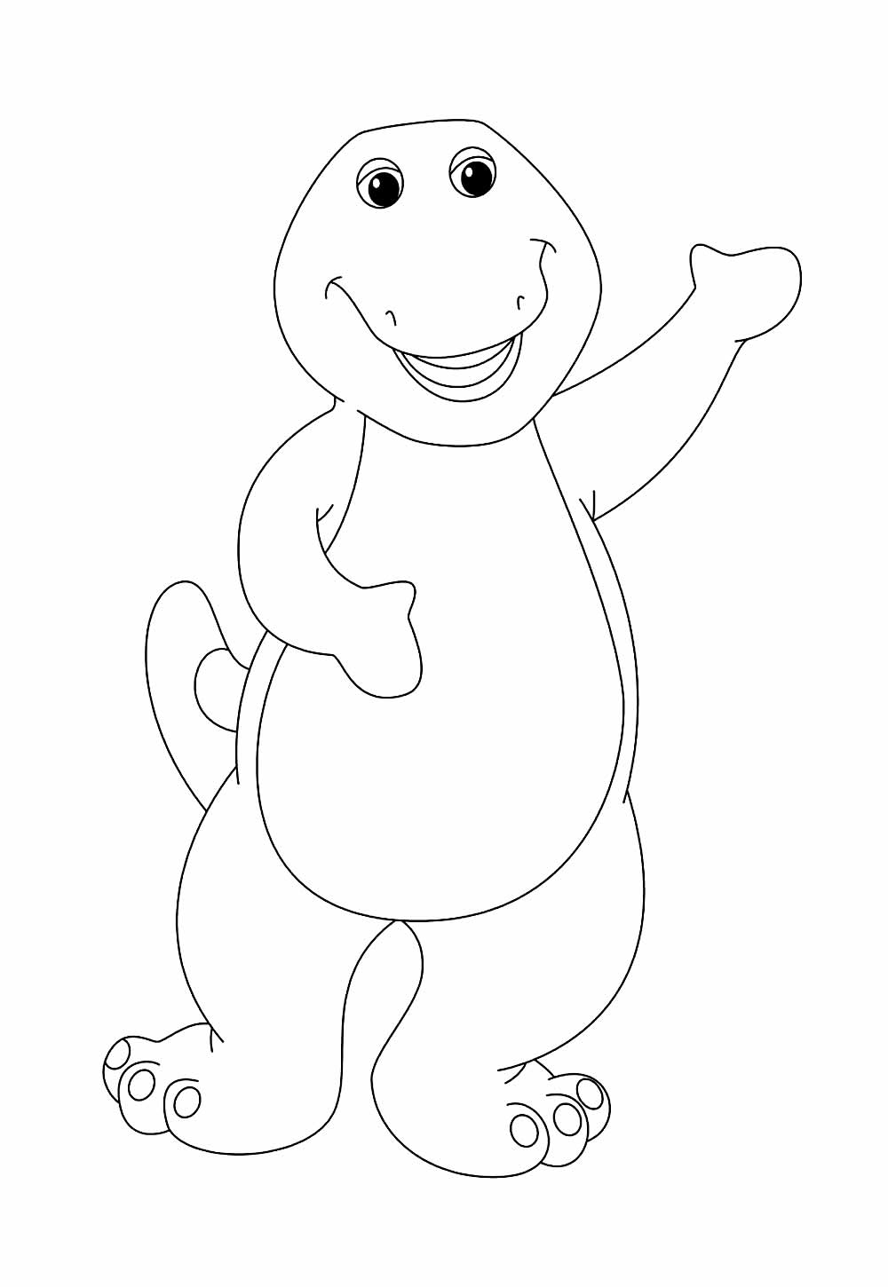 Desenho de Barney e Seus Amigos para colorir