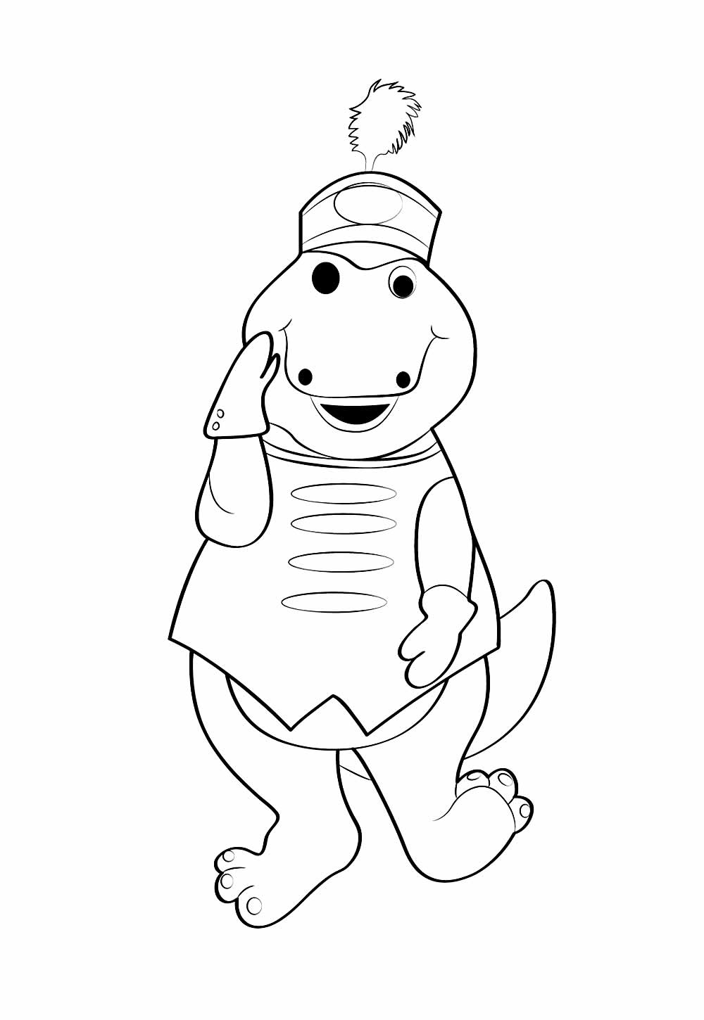 Desenho de Barney e Seus Amigos para pintar