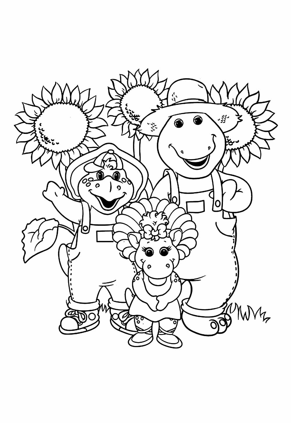 Desenhos de Barney e Seus Amigos para colorir