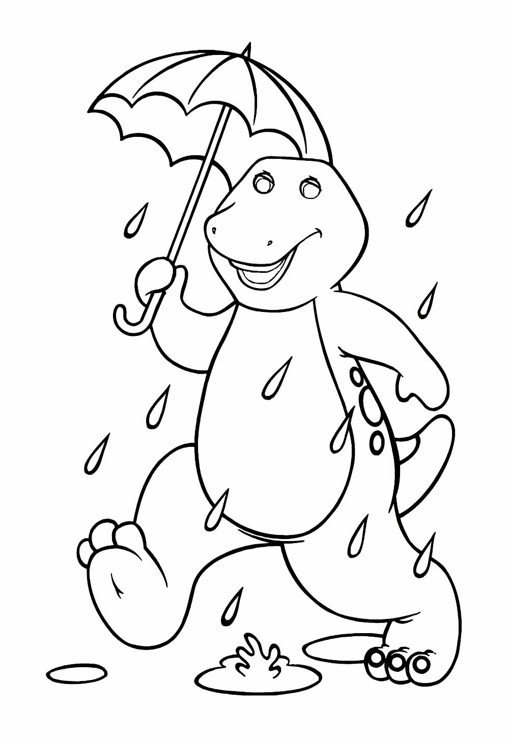 Desenho de Barney e Seus Amigos para colorir
