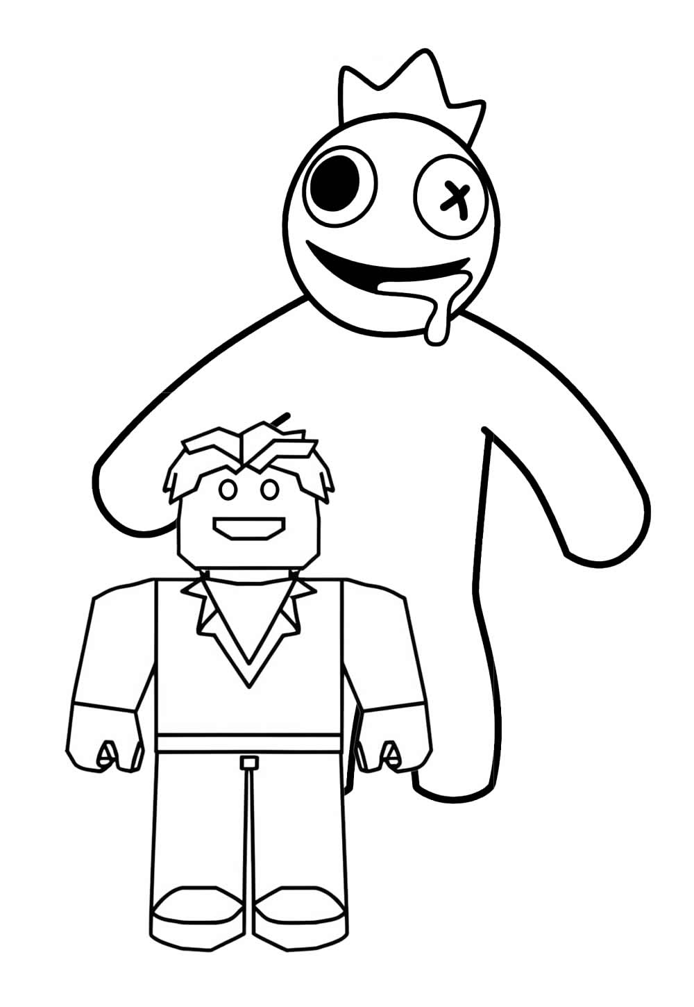 Desenho para colorir - Rainbow Friends