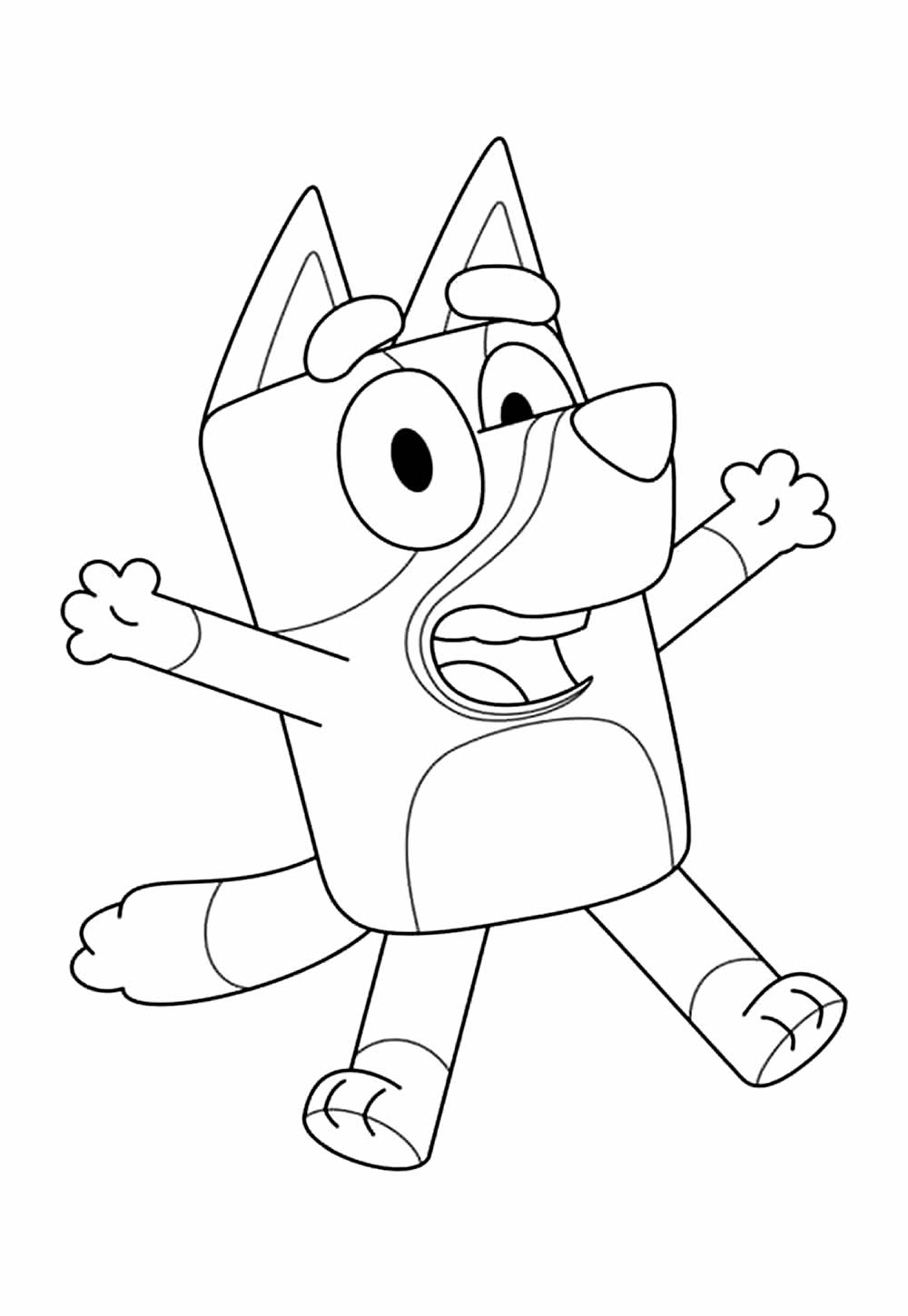 Desenho de Bluey para pintar
